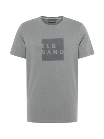 ELBSAND T-Shirt Timu in Black Stone Melange