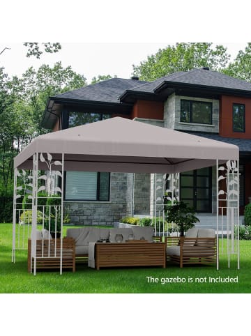 COSTWAY Ersatzdach für Pavillon 3x3m in Grau