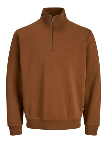 Jack & Jones Sweatshirt mit halbem Reißverschluss in Monks Robe