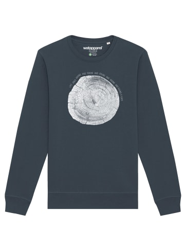 wat? Apparel Sweatshirt Baumscheibe in India Ink Grey