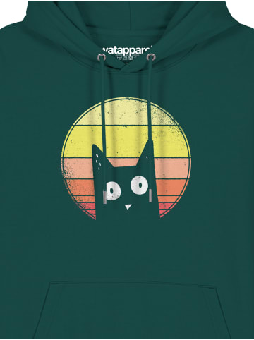 wat? Apparel Sweatshirt Sunset Cat in Glazed Green