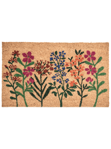 Beliani Fußmatte TEKKONA in Naturfarben/Bunt - (W) 40 x (L) 60 cm