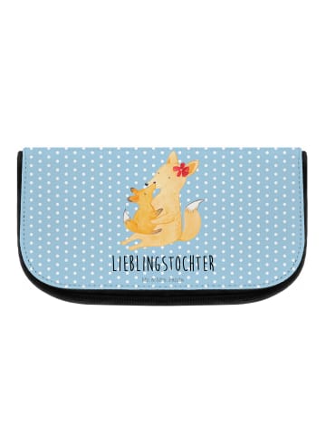 Mr. & Mrs. Panda Schminktasche Fuchs Mama mit Spruch in Blau Pastell