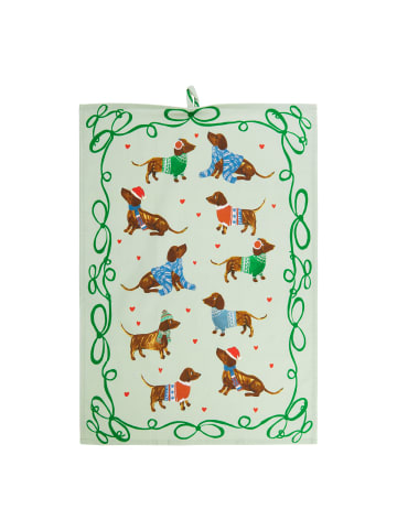 Butlers Küchentuch KITCHEN TALES  Dackel in Grün