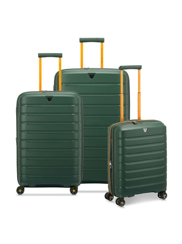 Roncato B-Flying Move 4 Rollen Kofferset 3-teilig mit Dehnfalte in verde mimetico