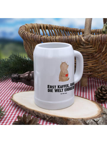 Mr. & Mrs. Panda Krügel Bär Kaffee mit Spruch in Weiß