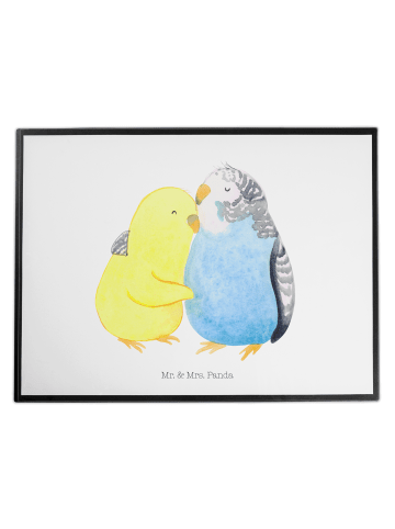 Mr. & Mrs. Panda schreibauflage Wellensittich Liebe ohne Spruch in Weiß