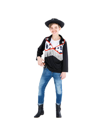 tectake Westernheld/Rinderhirt, in braun, Gr. 128 (8-10 Jahre), Kuhfelloptik