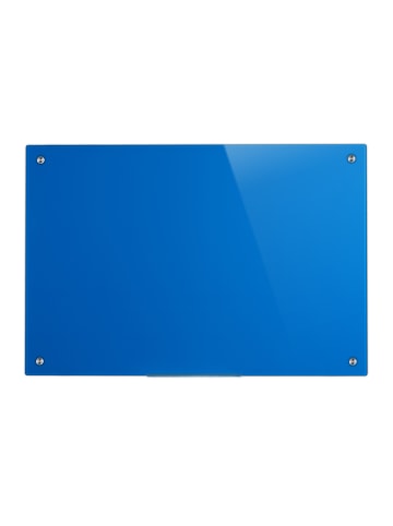 relaxdays Magnettafel Glas in Blau - (B)90 x (H)60 cm