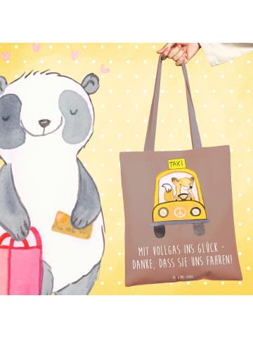 Mr. & Mrs. Panda Schultasche Chauffeur Glück mit Spruch in Braun Pastell