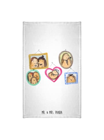 Mr. & Mrs. Panda Gästehandtücher Igel Familie ohne Spruch in Weiß