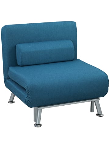 HOMCOM Schlafsessel-75L x 70B x 75H cm-Blau
