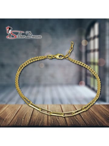 SilberDream 925 Silber vergoldet (Gelbgold 333) Damen SilberDream Armband Fantasie ca. 19cm