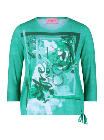 Betty Barclay Printshirt mit Tunnelzug in Green/Petrol