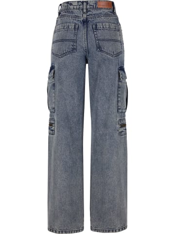 Urban Classics Urban Classics Ladies Loose Utility Denim Pants in dirty washed