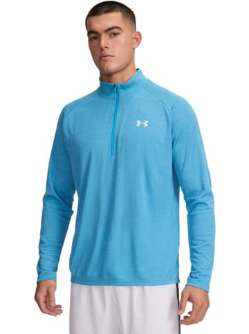 Under Armour Longsleeve "Tech Textured 1/2 Zip" in Blau