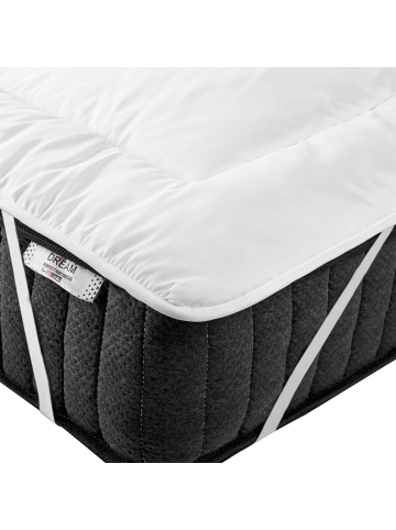 Beliani Topper AIZKORRI in Weiß - (W) 140 x (H) 3 x (L) 200 cm