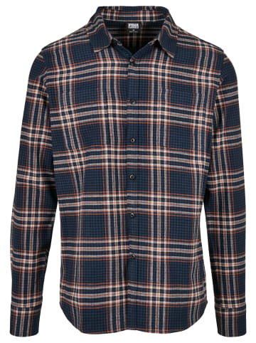 Urban Classics Urban Classics Flanell-Hemden in darkblue/rustred