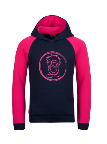 Trollkids Kapuzenpullover "Stavanger" in Marineblau/Pink