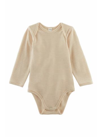 Hessnatur Hessnatur Langarm Body aus Bio-Merinowolle mit Seide in goldsand