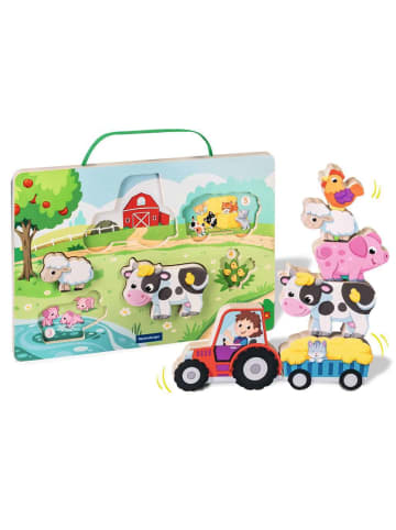 Ravensburger Play+ Magnetisches Holz-Zähl-Puzzle: Bauernhof - ab 12 Monate 12-36 Monate in bunt