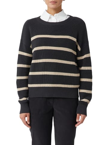 comma Pullover in schwarz beige - 0001