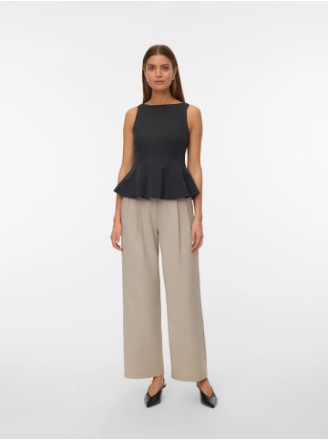 Vero Moda Top mit Schößchen in Dark Grey Melange