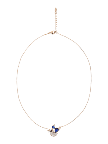 NAEMI Women Necklace in Rose Gold Navy