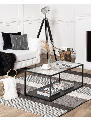 Beliani Kurzflor AKKAYA in Grau/Weiß - (W) 160 x (H) 1.5 x (L) 220 cm