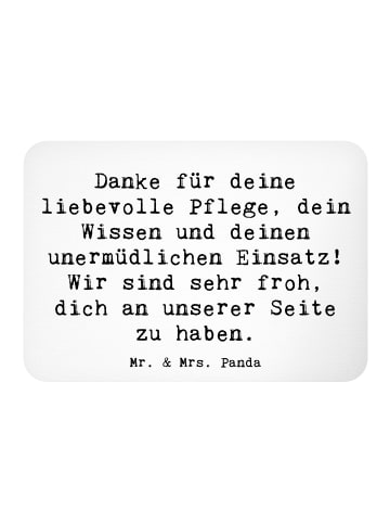 Mr. & Mrs. Panda Magnet Spruch Dankbare Pflegekraft mit Spruch in Weiß