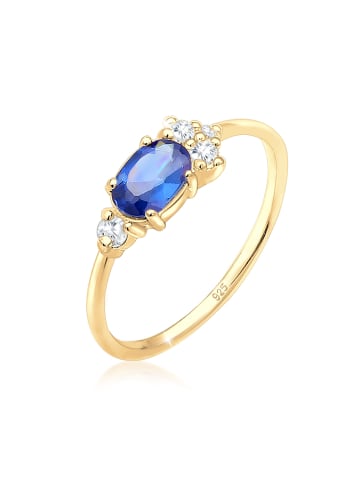 Elli Ring 925 Sterling Silber Verlobungsring in Blau
