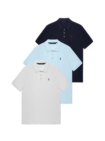 Polo Club 3 tlg. Set: Poloshirts in Multicolor