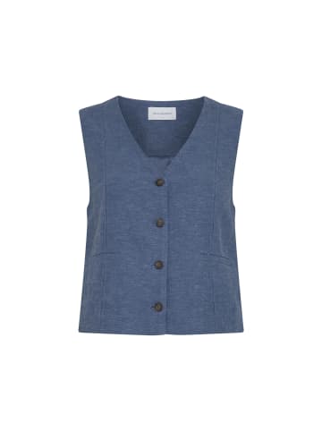 MOSS COPENHAGEN Viana Ginia V Neck Waistcoat in V Indigo Mel
