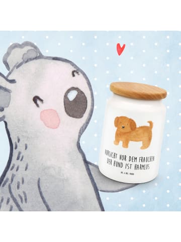 Mr. & Mrs. Panda Keksdose Hund Flauschig mit Spruch in Weiß