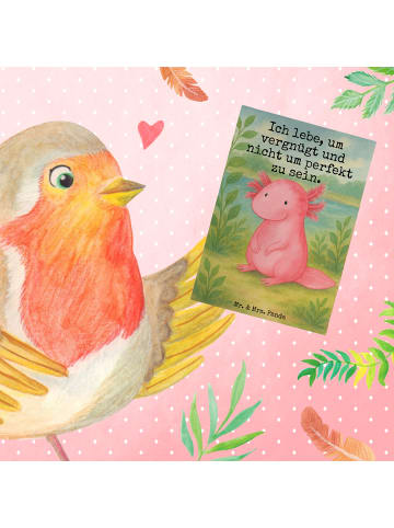 Mr. & Mrs. Panda abiturkarte Axolotl Niedlich Design mit Spruch in Weiß