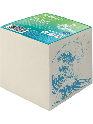 Herlitz Notizklotz Greenline Welle 80 g/qm 90x90x90mm blanko grau 900 Blatt