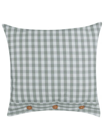 Beliani Dekokissen TALYA in Grün/Weiß/Braun - (W) 45 x (H) 12 x (L) 45 cm