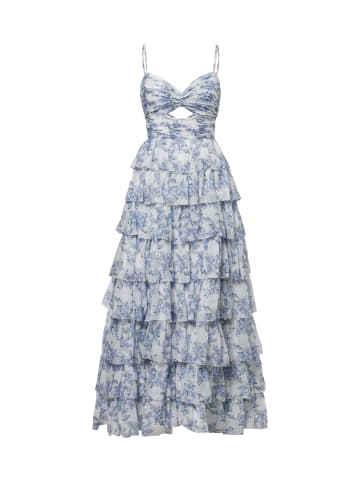 HEY KYLA Kleid in weiß blau - 0001