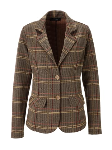 Aniston SELECTED Jerseyblazer in camel-braun-goldgelb-rot-beige