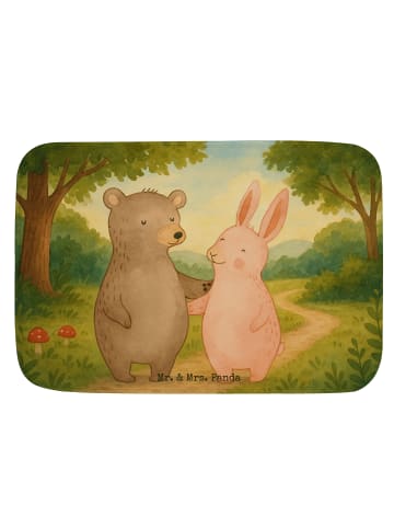 Mr. & Mrs. Panda Teppich Bad Bär und Hase Umarmen Design ohne Sp... in Weiß