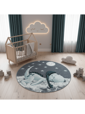 KADIMA DESIGN Kinderteppich Waschbar Dino COGNE Strapazierfähig OEKO-TEX Kinderzimmer