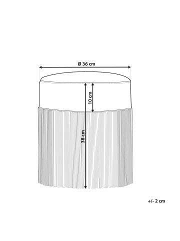 Beliani Pouf VIRGINIA in Beige - (W) 36 x (H) 38 x (L) 36 cm