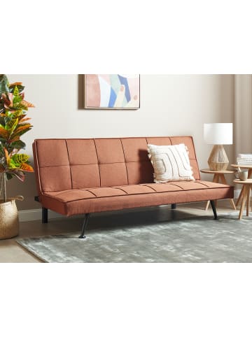 Beliani 3-Sitzer Sofa HASLE in Braun/Schwarz - (W) 168 x (H) 77 x (L) 88 cm
