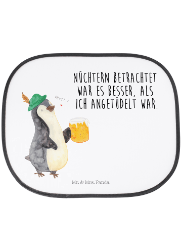 Mr. & Mrs. Panda Sonnenschutz für Autoscheiben Pinguin Bier mit ... in Weiß