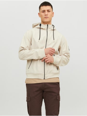 Jack & Jones Softshell Jacke mit Kapuze Trekking Outdoor Blouson JJEBASIC in Sand