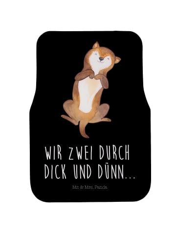 Mr. & Mrs. Panda Fußmatte Auto Hund Streicheln mit Spruch in Schwarz