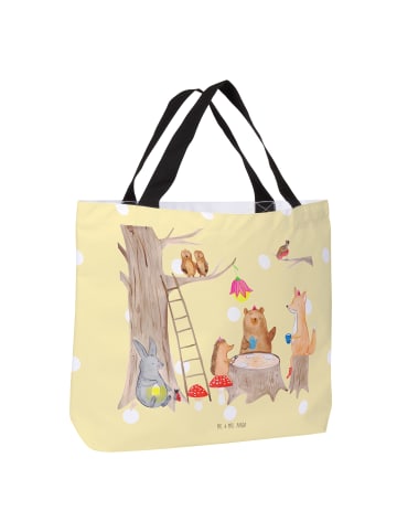 Mr. & Mrs. Panda Strandtasche Waldtiere Picknick ohne Spruch in Gelb Pastell