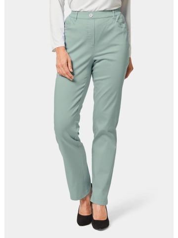 GOLDNER Satin-Baumwollhose mit Stretch in mintgrün