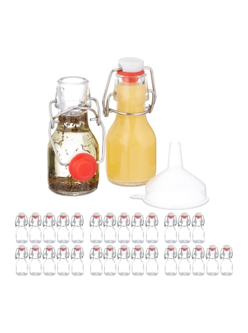 relaxdays 30 x kleine Flaschen in Transparent - 50 ml