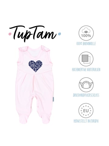TupTam Baby Mädchen Strampler mit Fuß 3er Pack in rosa/blau